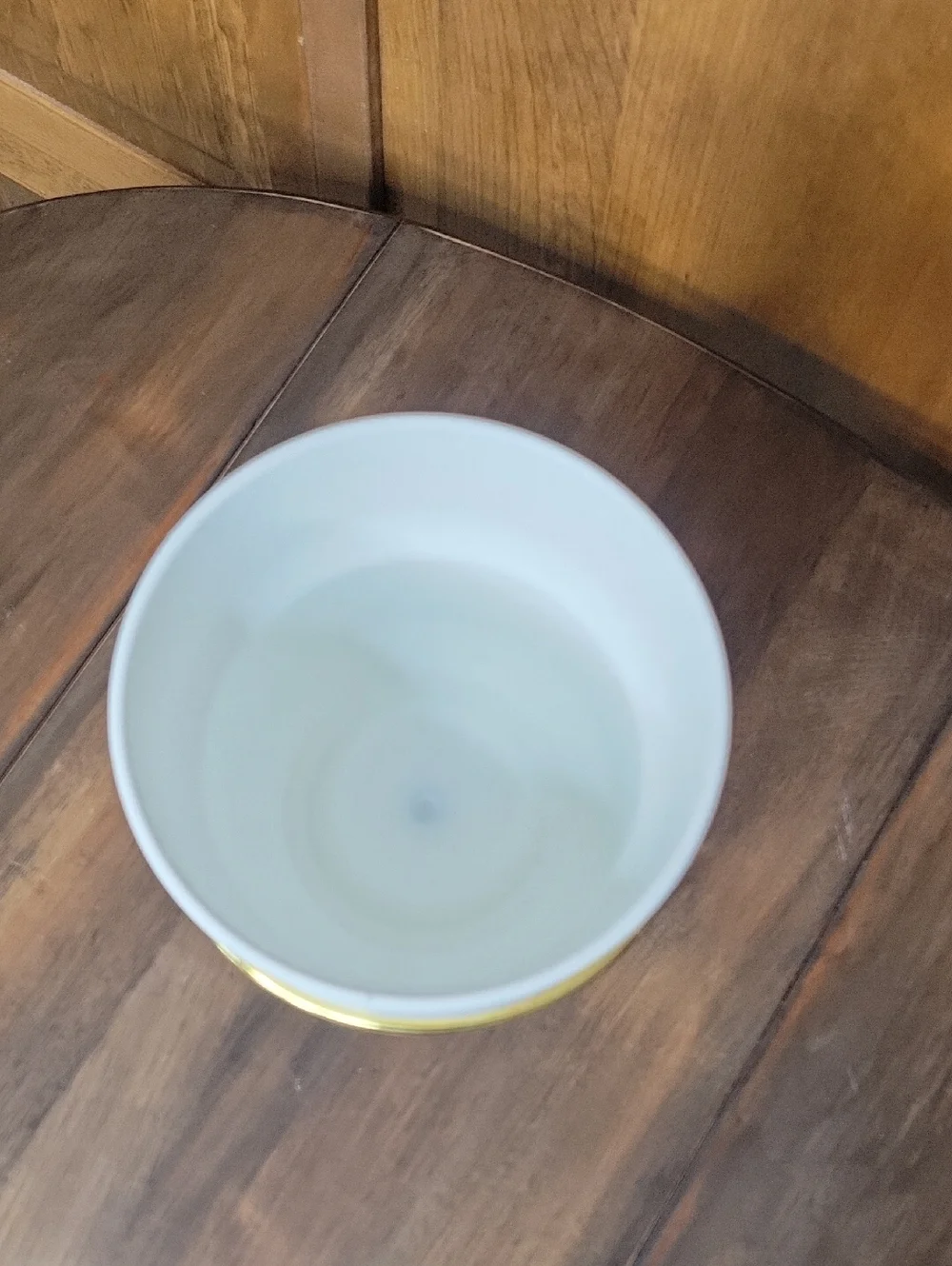 IKEA White Planter with Gold Metal Stand